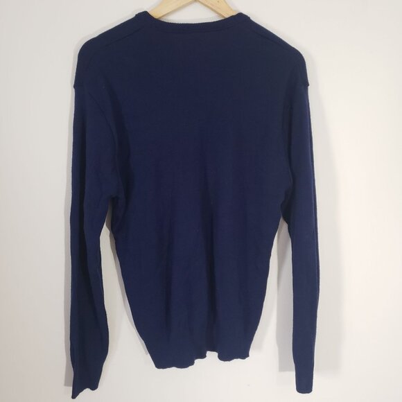 Vintage 80s Penn State Nittany Lions Navy Blue V-Neck Sweater Size L USA College - Picture 2 of 5